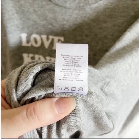 Spiritual Gangster Happiness Savasana sweater gray white crew neck graphic - Picture 6 of 7